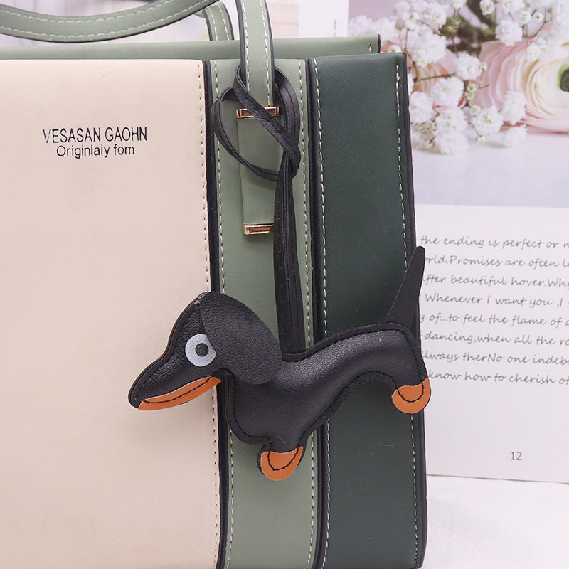 Sausage dog bag charm