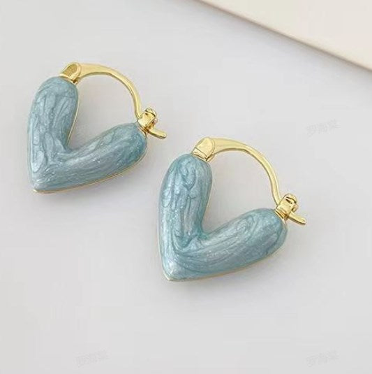 Heart Eyes Hoop Earrings