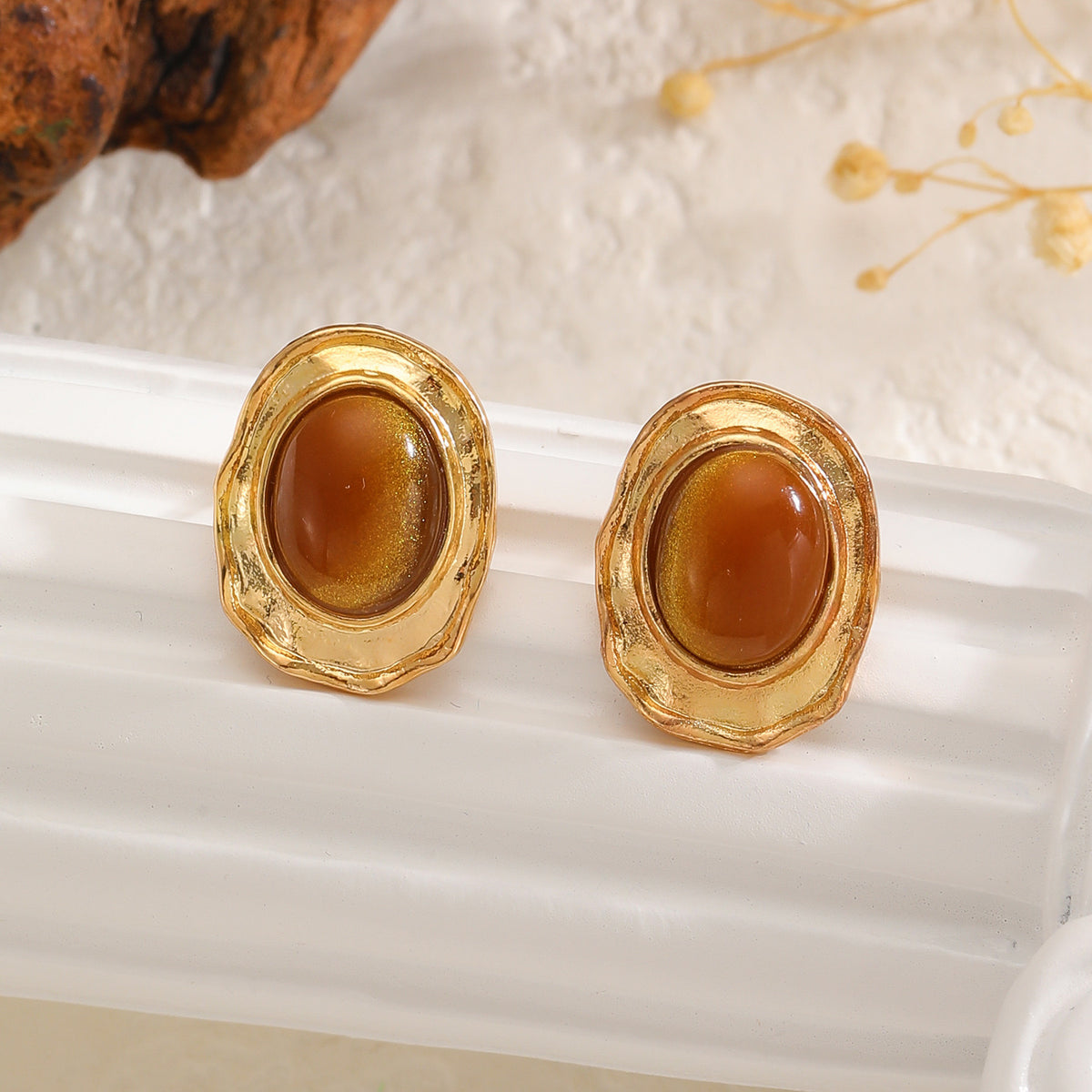 Amber Statement Earrings