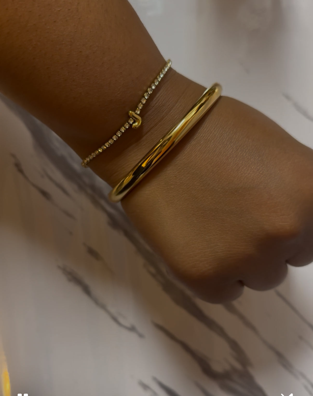 "Name It Diamonds" Adjustable Bubble Initial Tennis Bracelet