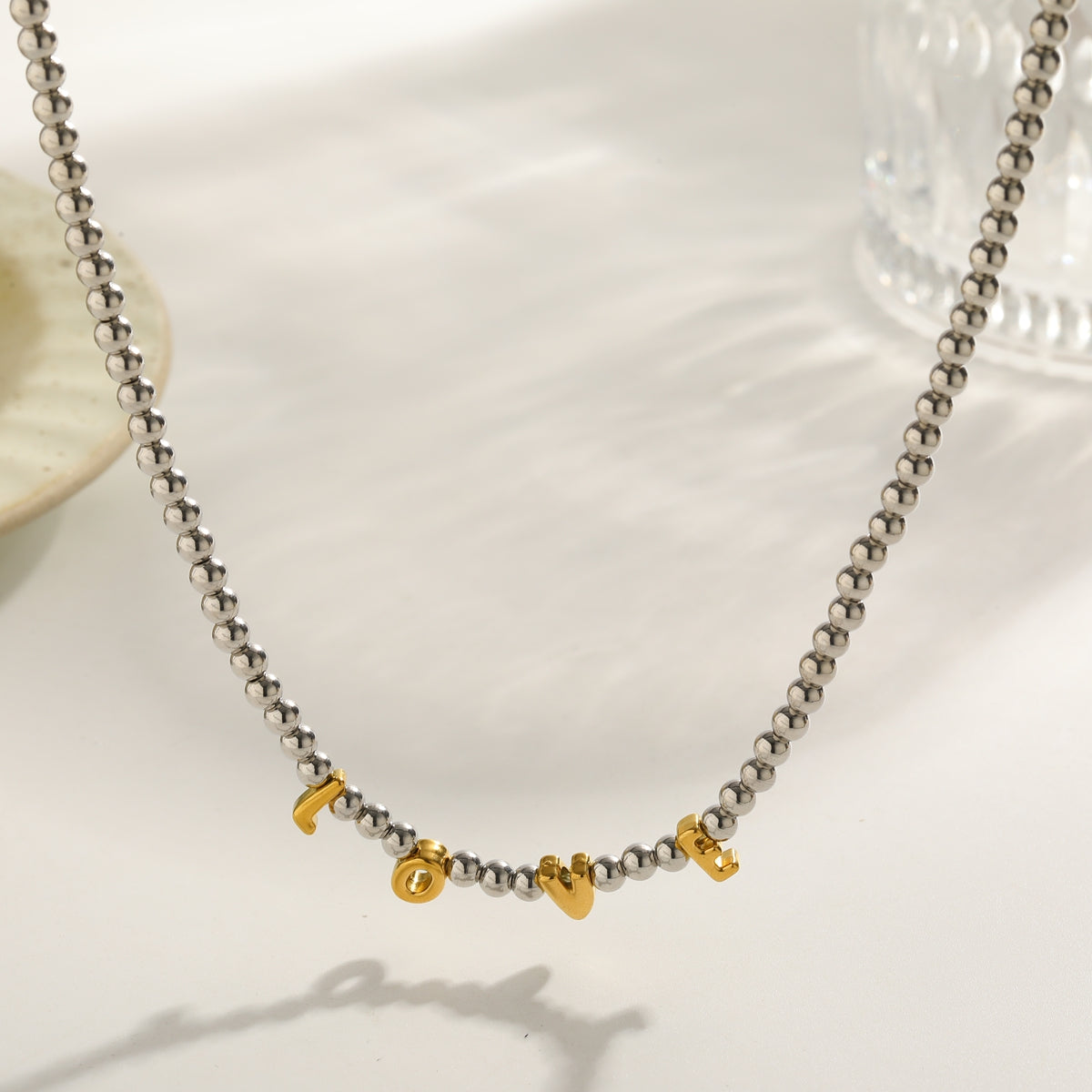 Love Bubble Mixed Metal Necklace