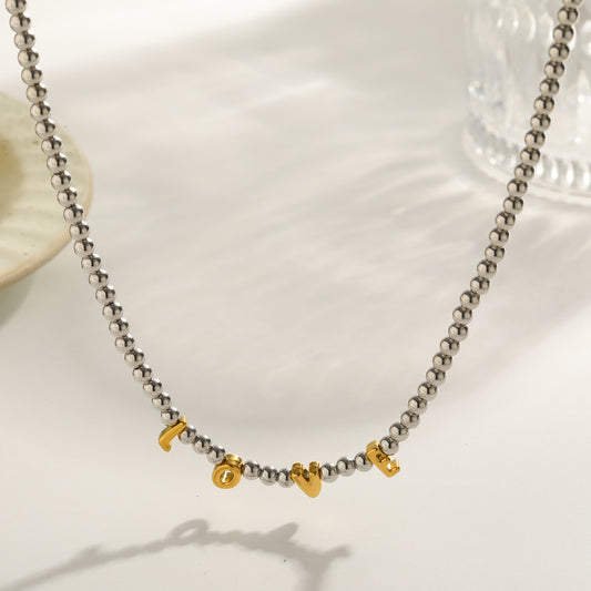 Love Bubble Mixed Metal Necklace