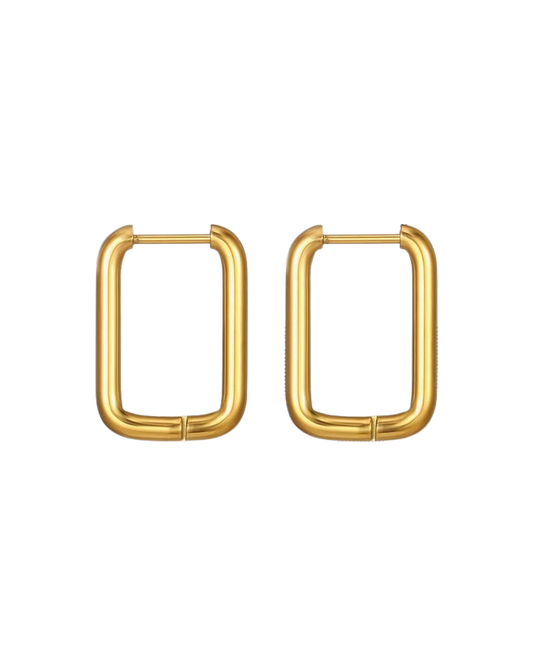 Squared everyday hoop earring