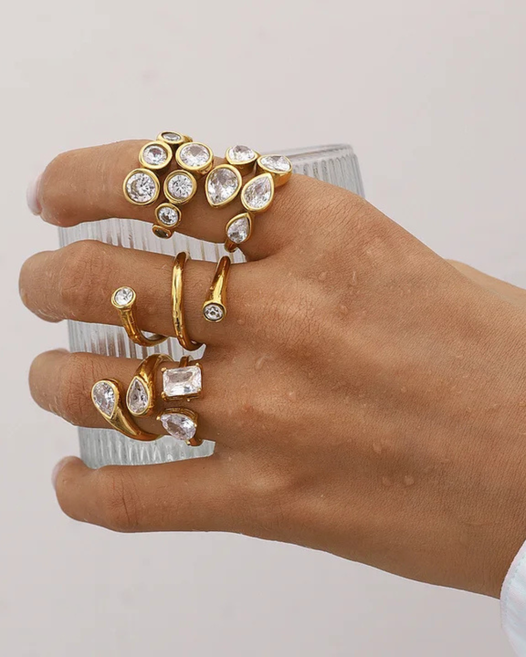 The Pod diamond Stacking ring